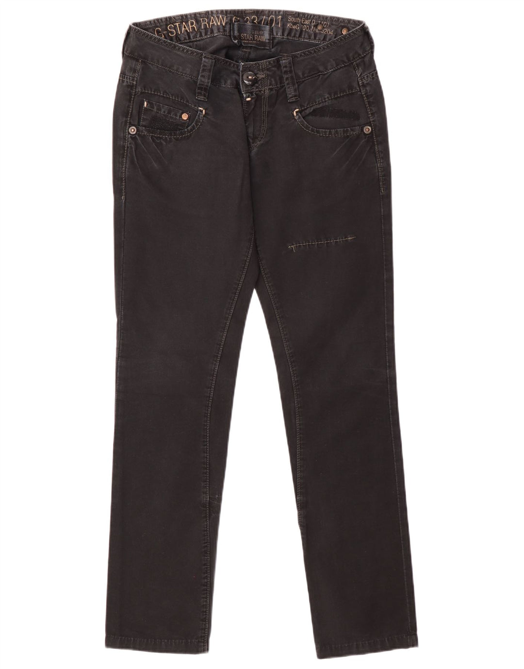 Damskie jeansy slim G-Star W27 L30 Czarna bawełna