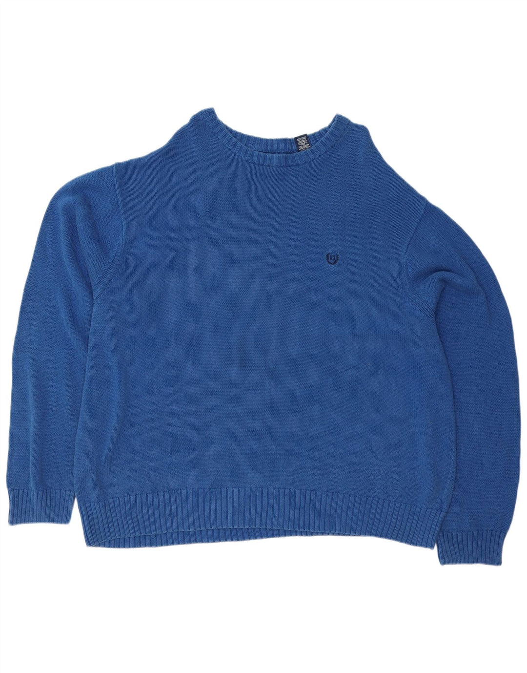 Męski sweter Chaps z dużym wycięciem pod szyją, 4XL, niebieska bawełna