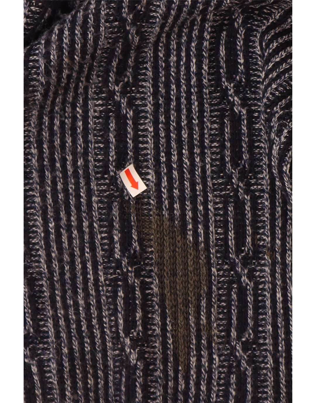 Męski sweter C & A z dekoltem w łódkę, duży, granatowy, Fair Isle, poliakryl