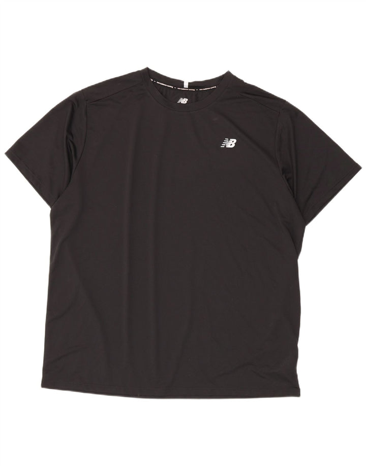 Koszulka męska New Balance Top 2XL Czarny poliester