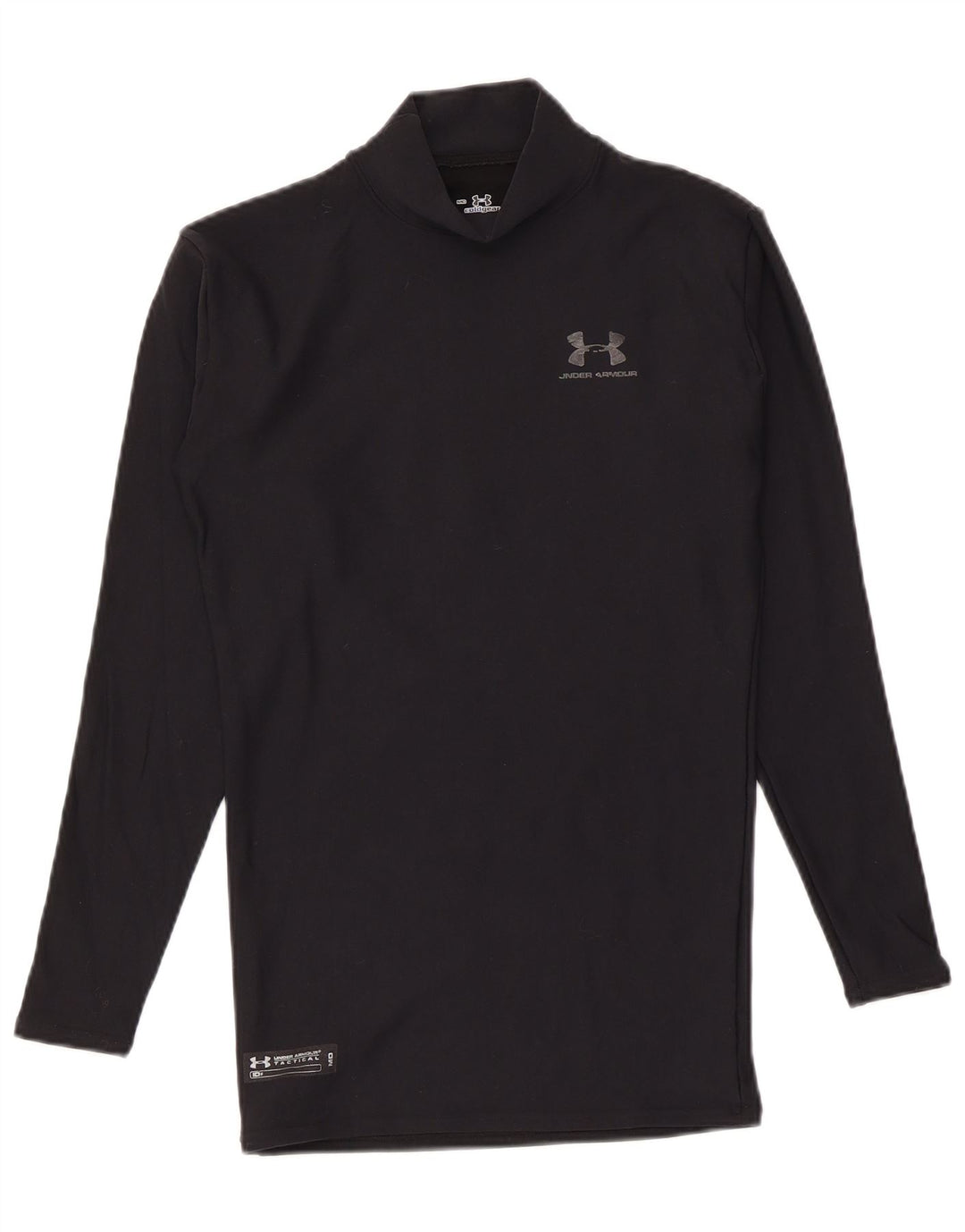 Męski top kompresyjny Under Armour z długim rękawem, średni czarny nylon