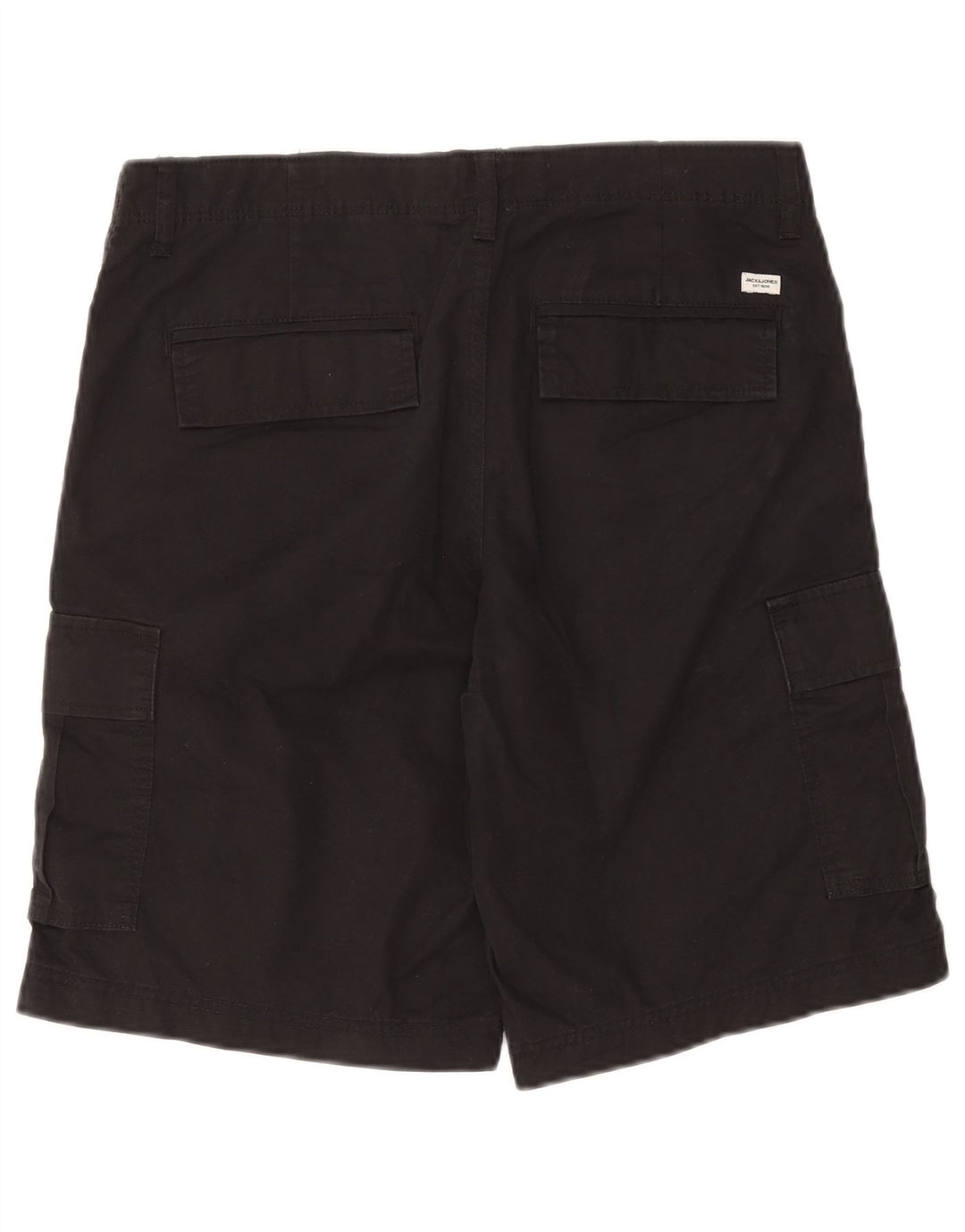 Męskie spodenki cargo Jack & Jones, średnie W32, czarne, bawełniane