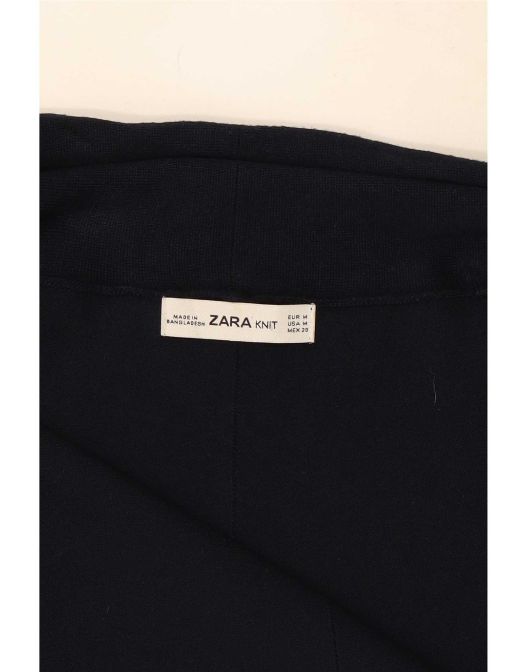 Sweter damski Zara z otwartym kardiganem UK 12, średni granatowy