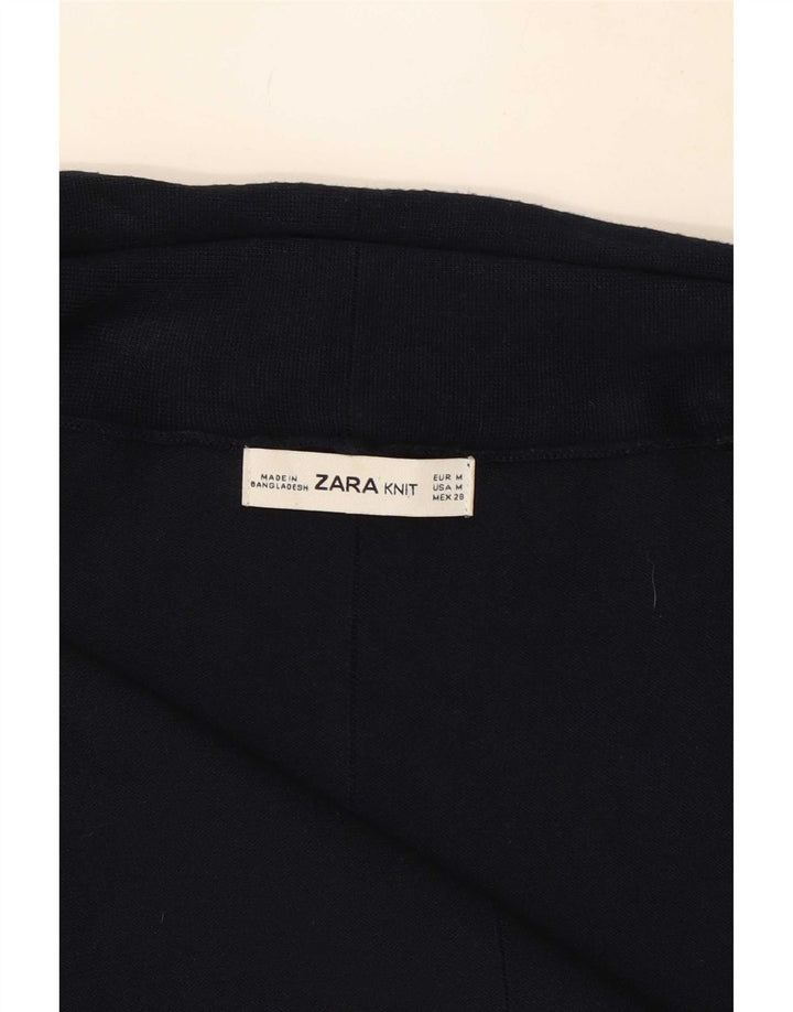 Sweter damski Zara z otwartym kardiganem UK 12, średni granatowy