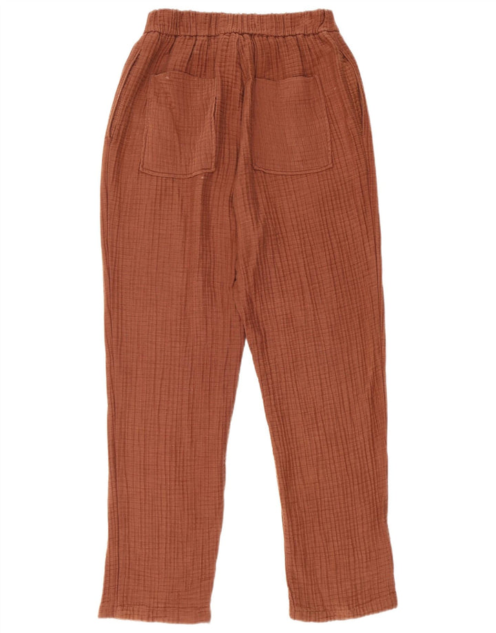 Spodnie damskie Zara Slim Casual, średnie W28 L28, brązowa bawełna