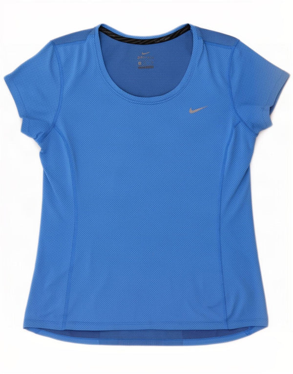 Damska koszulka Nike Dri Fit Top UK 12, średni niebieski poliester