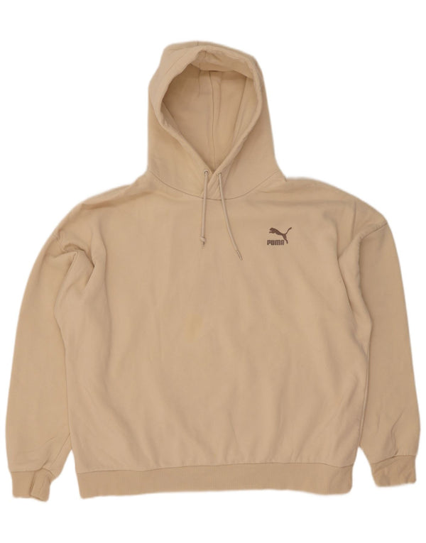 Damski sweter Puma z grafiką, oversize, UK 16, duży, beżowy