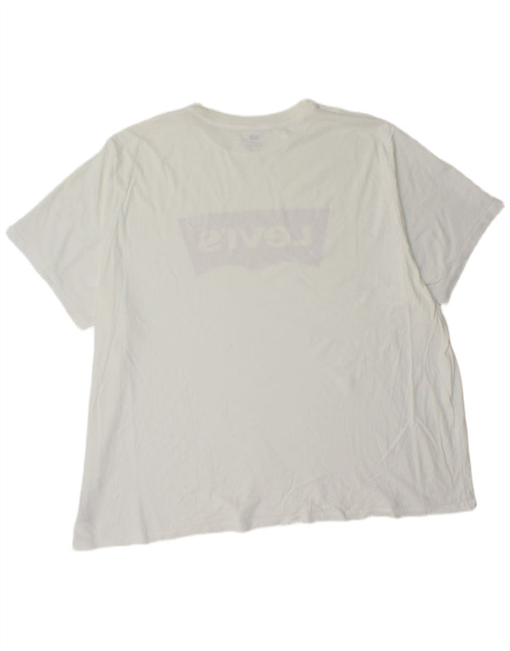 Męska koszulka z grafiką Levi's Top 4XL Biała bawełna