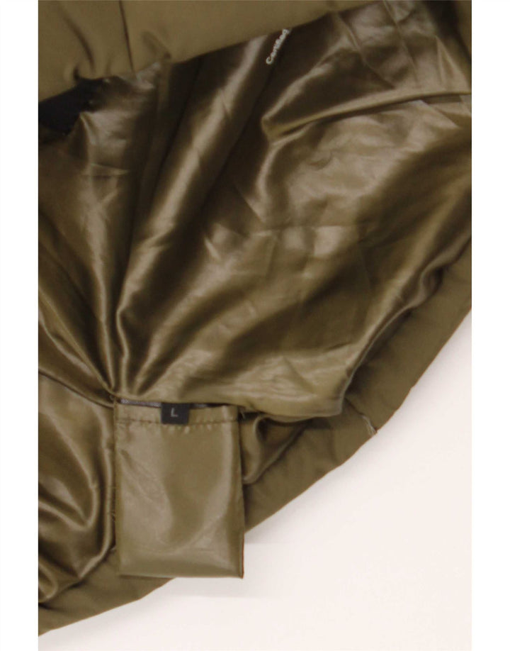 Damska wyściełana kurtka Guess Graphic UK 12, średni khaki, poliester