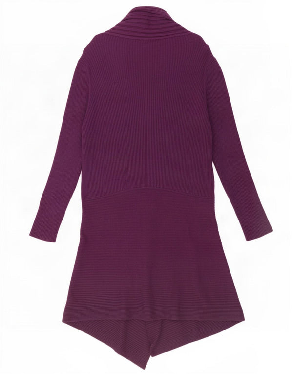 Marks & Spencer Damski asymetryczny sweter rozpinany UK 20 2XL fioletowy