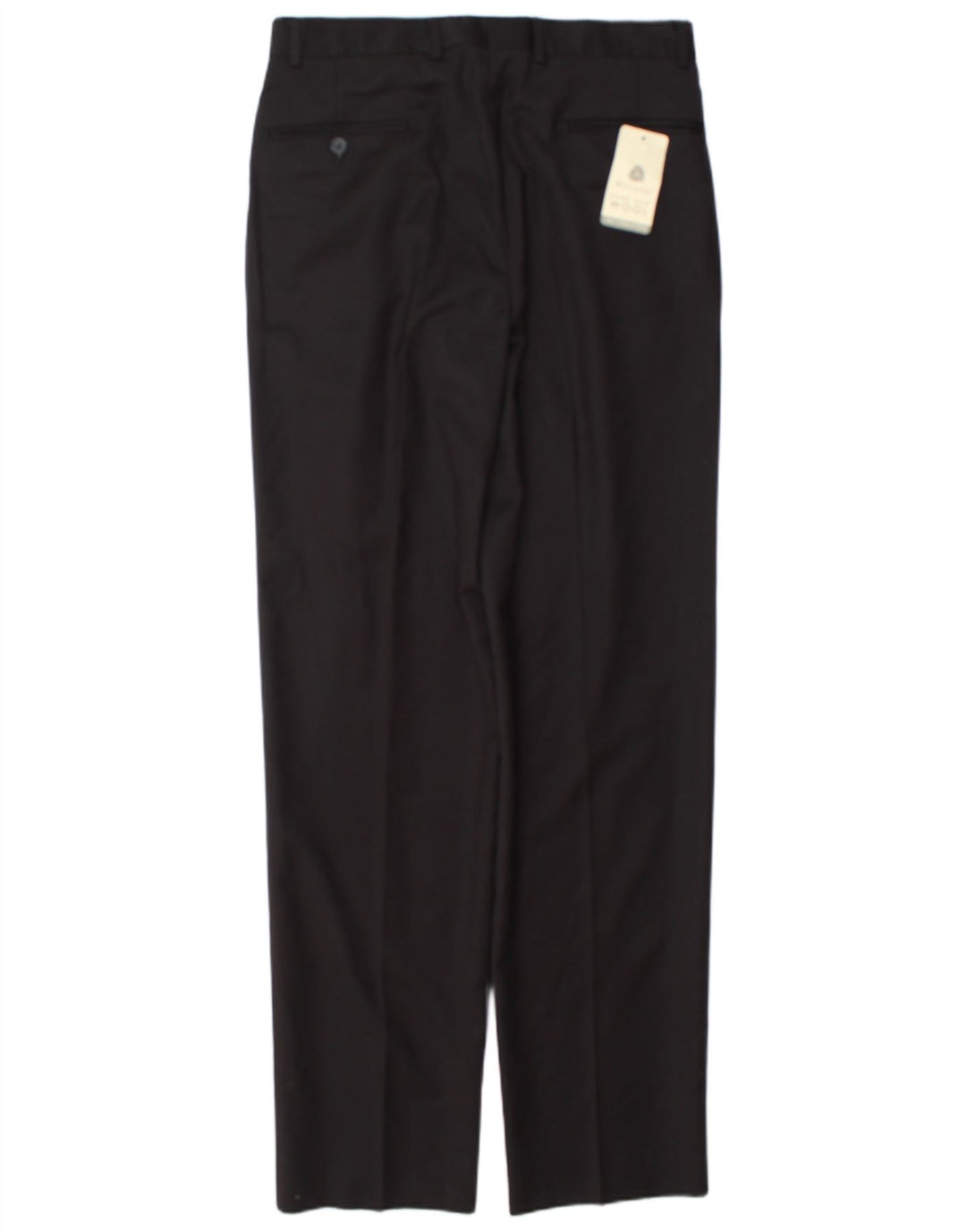 Męskie spodnie garniturowe w stylu vintage IT 48 Medium W32 L34 Czarna wełna