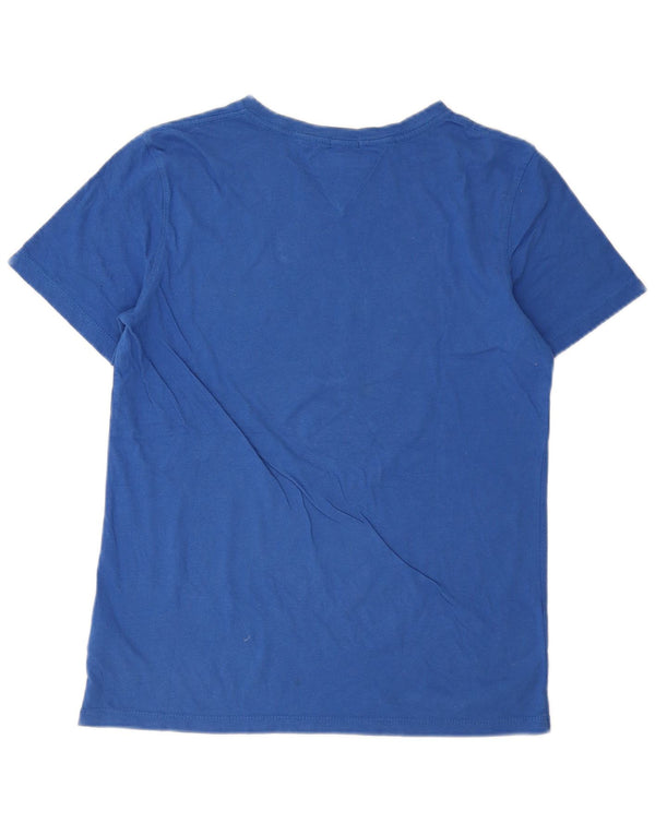 Chłopięcy T-shirt z grafiką Tommy Hilfiger o regularnym kroju, 15-16 lat, niebieska bawełna