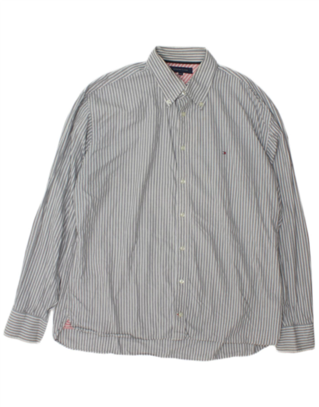 Koszula męska Tommy Hilfiger 2XL, szara, bawełniana w paski
