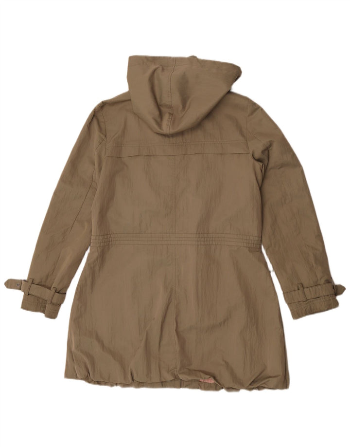 Damska kurtka parka z kapturem John Rocha UK 12, średni khaki, poliester