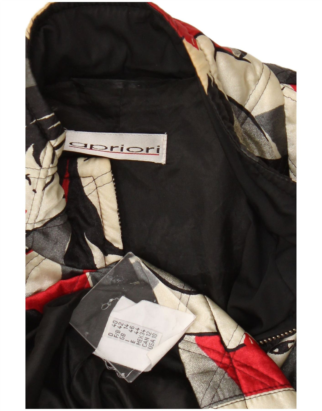 Damska kurtka bomberka Apriori z grafiką UK 14, duża, wielobarwna, z acetatu