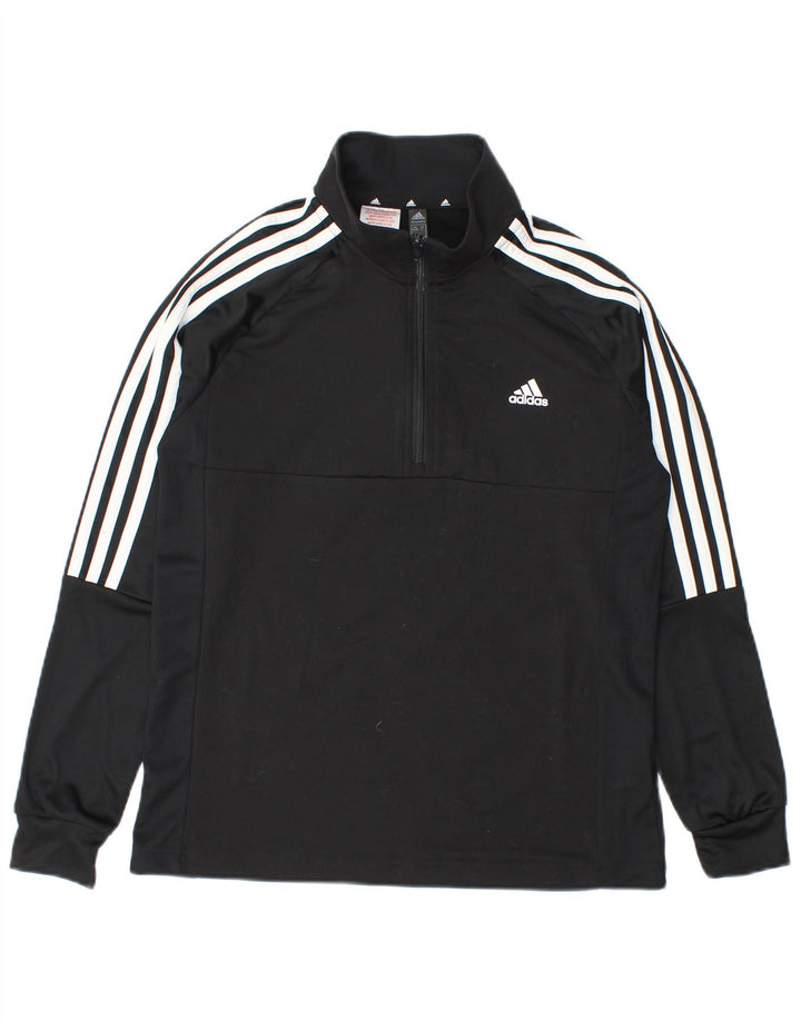 Chłopięcy dres Adidas Aeroready z zamkiem błyskawicznym na szyi, 13-14 lat, czarny