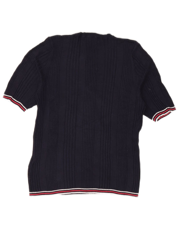 MARKS & SPENCER Damski sweter z okrągłym dekoltem UK 14, duży, granatowy