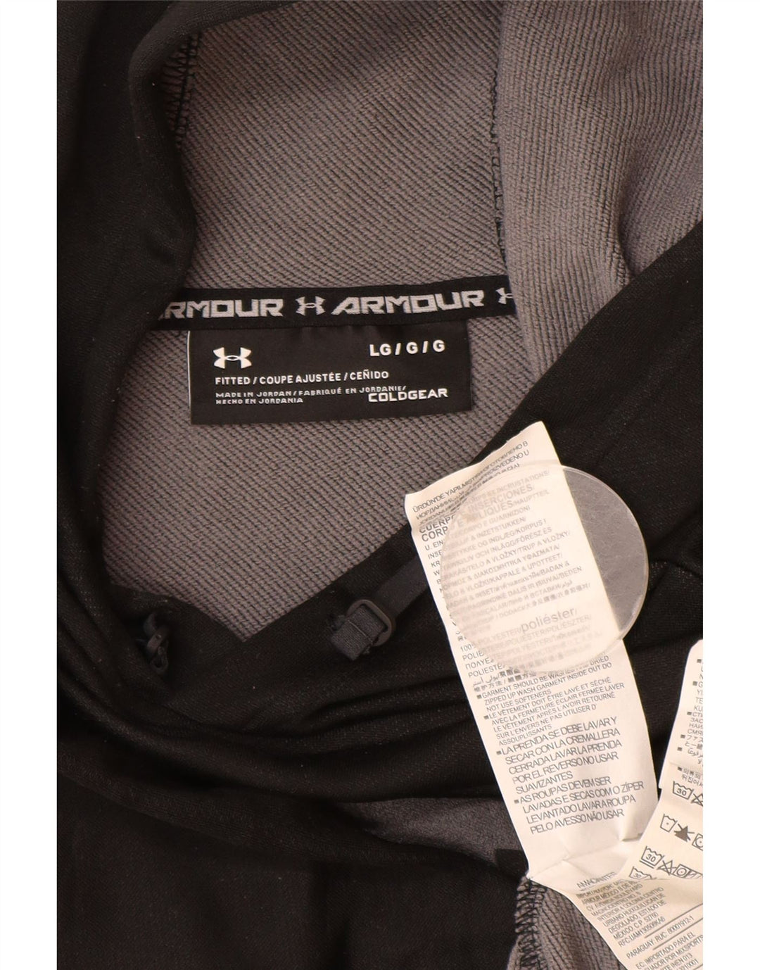 Męski sweter z kapturem Under Armour Cold Gear z grafiką, duży, czarny, poliestrowy