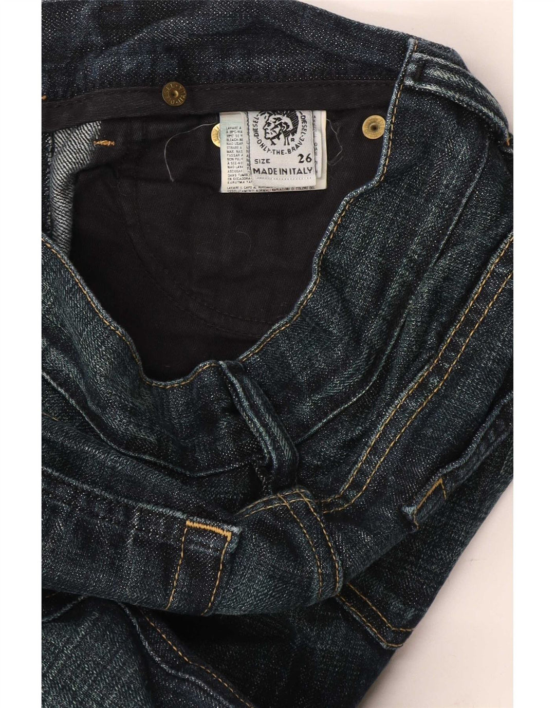 Damskie jeansy Bootcut Diesel W26 L31 Granatowe, bawełniane