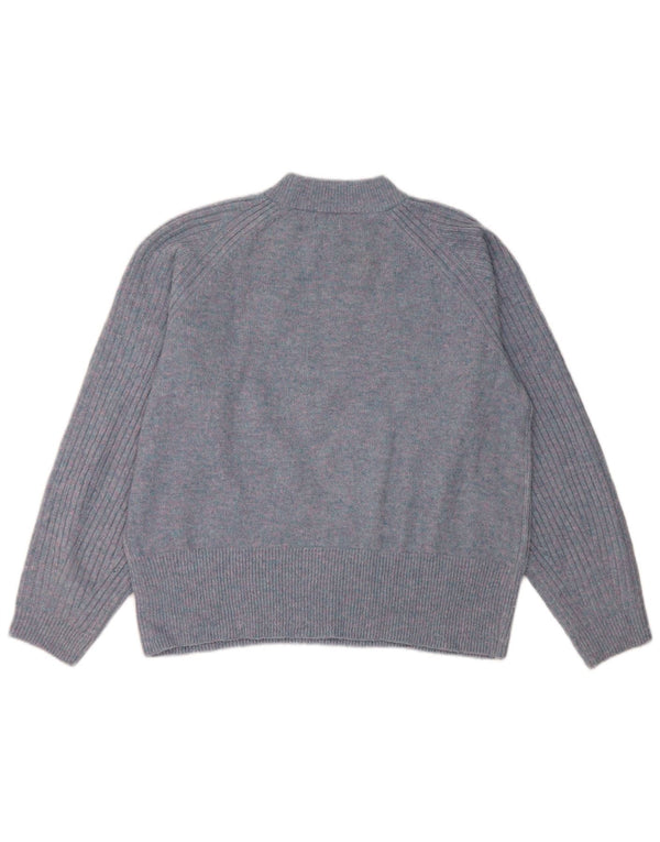 Marks & Spencer Damski sweter z golfem UK 14 Średni niebieski nakrapiany