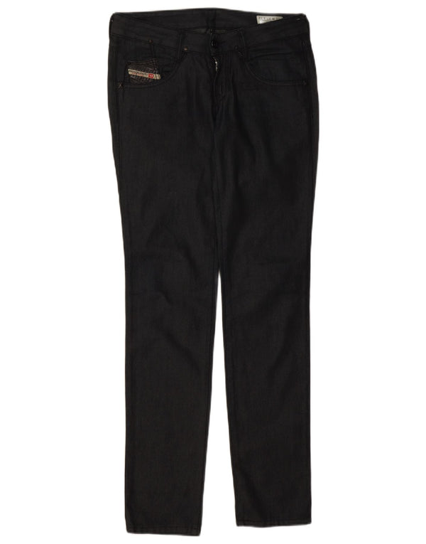 Damskie jeansy Diesel Clush Slim W27 L32 Czarne bawełniane