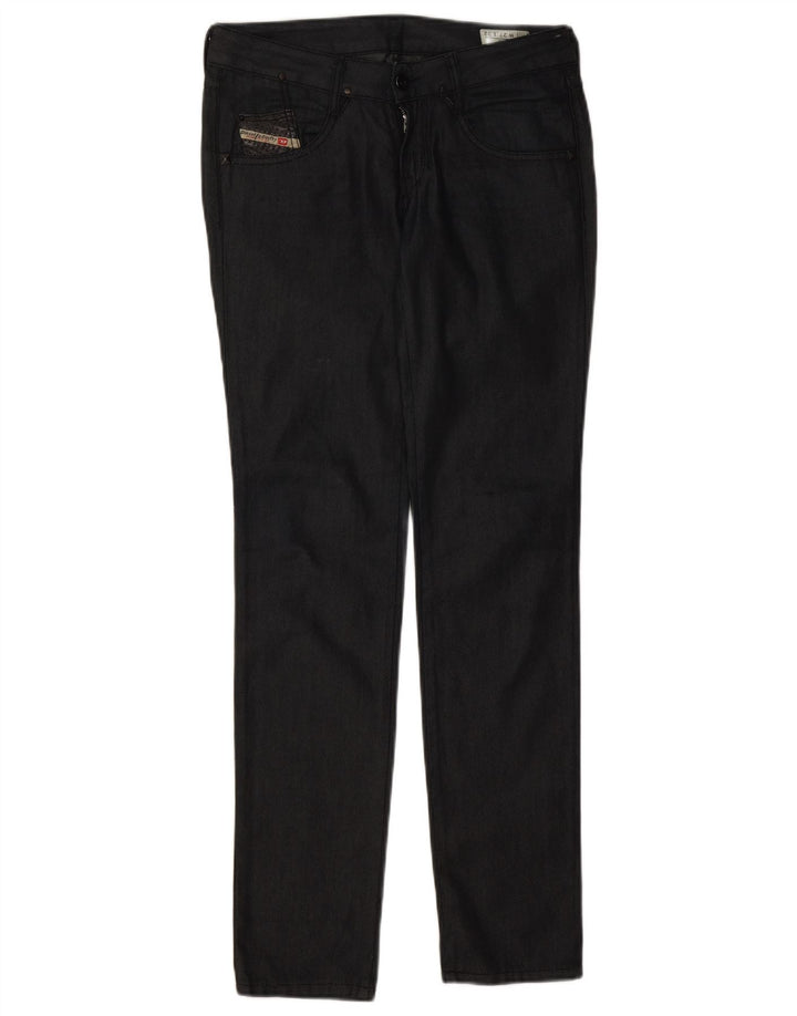Damskie jeansy Diesel Clush Slim W27 L32 Czarne bawełniane