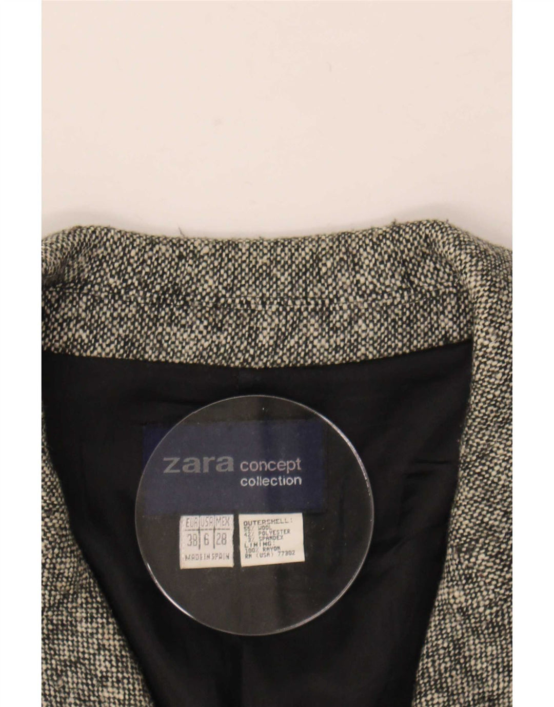 Damski płaszcz oversize Zara EU 38, mały, szary, wełniany