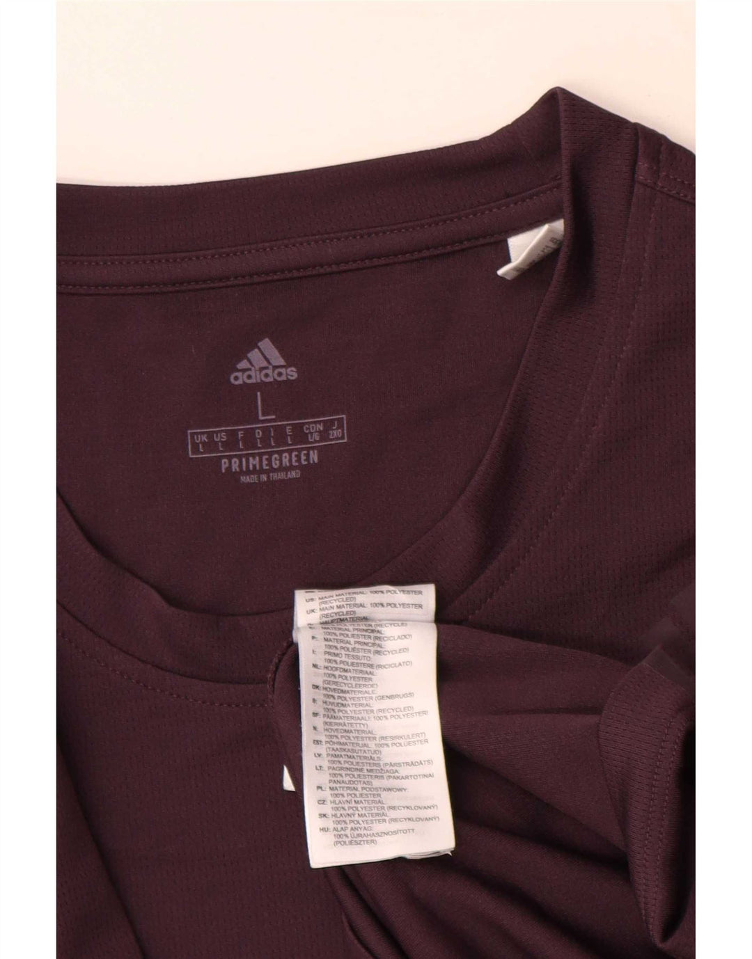 Adidas Męski T-shirt Top Duży Fioletowy Poliester