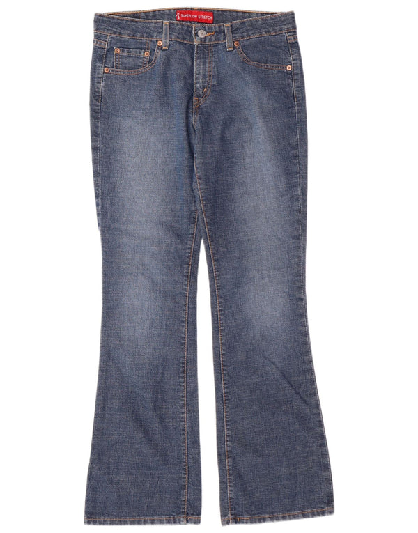 Dżinsy damskie LEVI'S 518 Super Low Bootcut US 9 Medium W31 L32 Niebieskie bawełniane