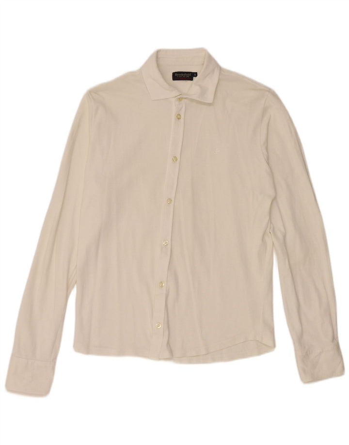 Koszula męska Brooksfield Slim Fit IT 48 Small White