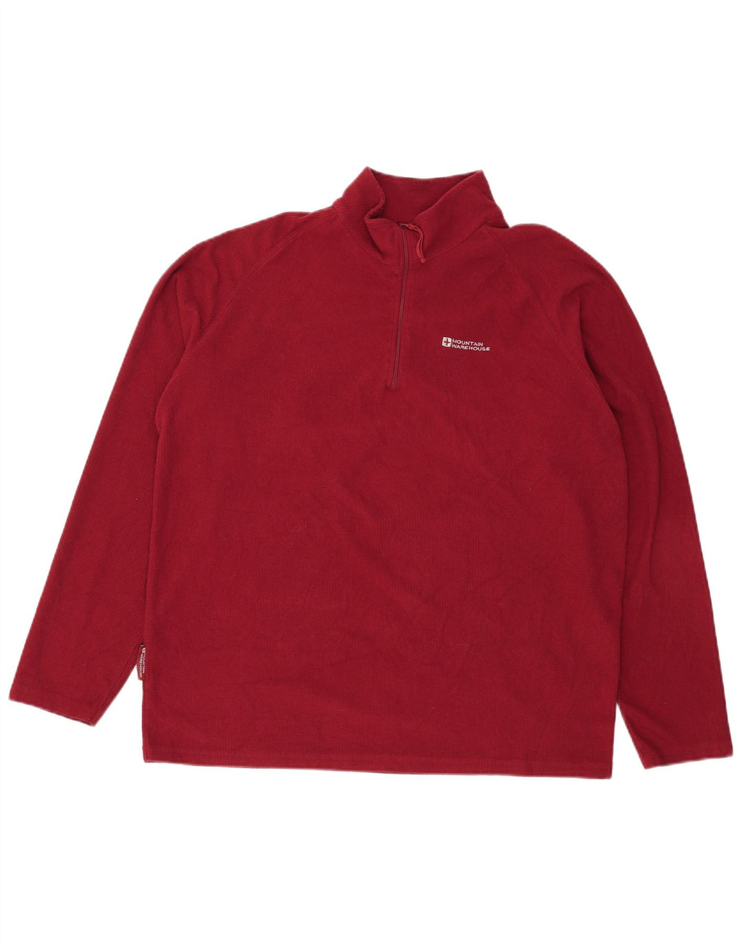 Męski sweter polarowy Mountain Warehouse z zamkiem błyskawicznym XL, bordowy poliester