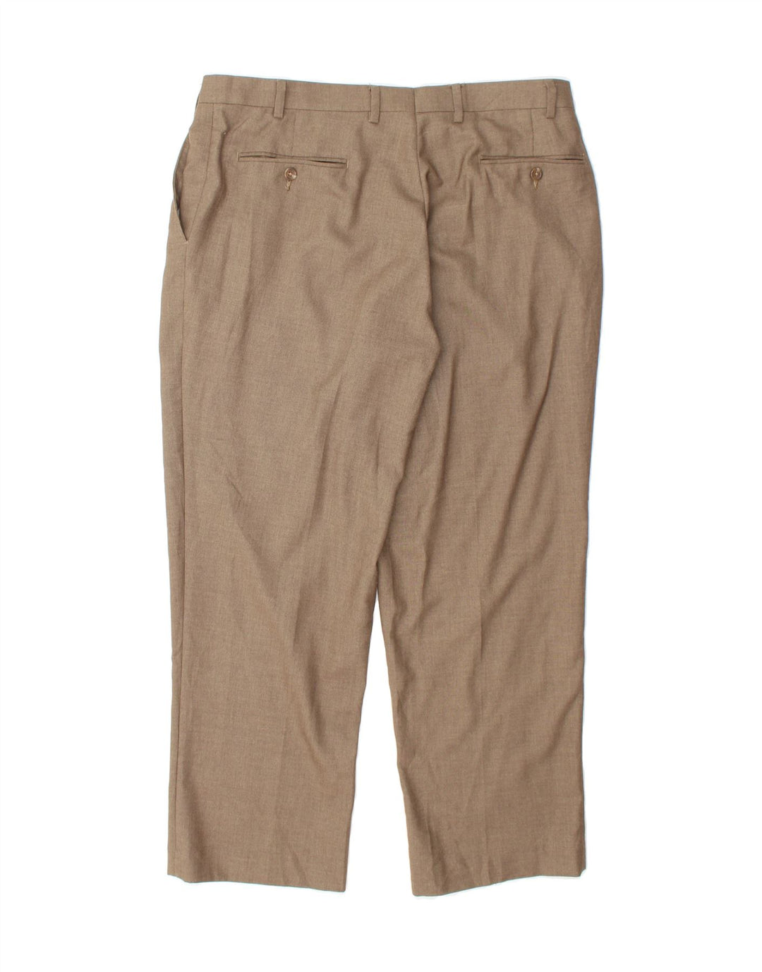 IZOD Mens Straight Suit Trousers W36 L29 Brown Polyester Vintage Izod and Second-Hand Izod from Messina Hembry 
