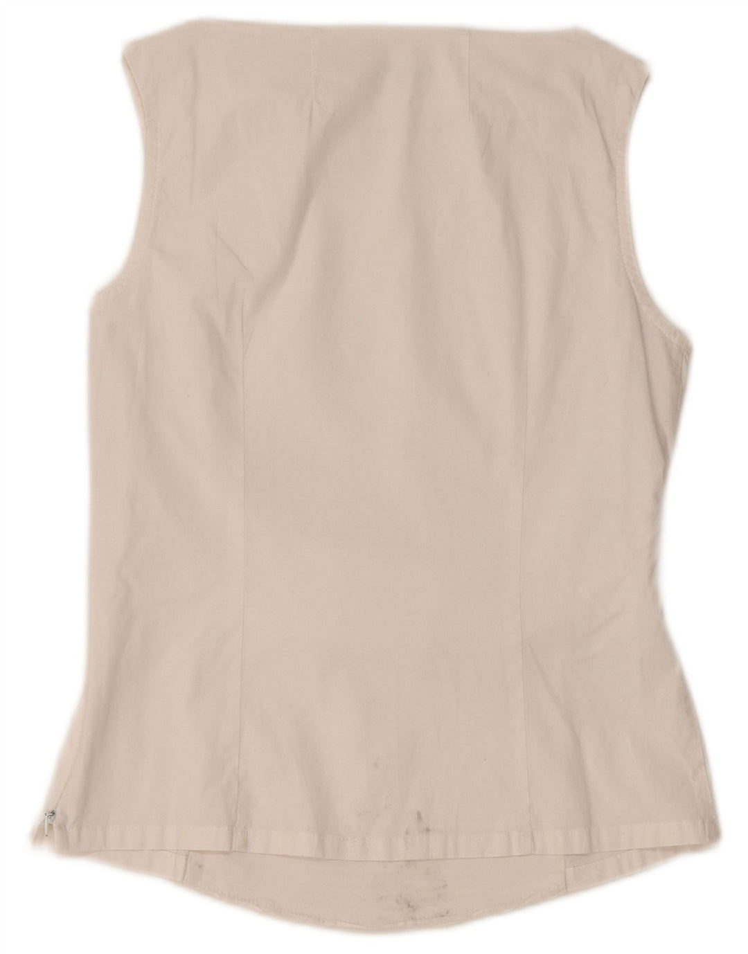 Damska bluzka bez rękawów NARACAMICIE UK 8, mała, biała, bawełniana w prążki