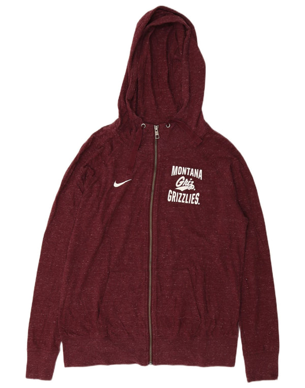Damski sweter z kapturem i zamkiem Nike Montana Grizzlies UK 16, duży, bordowy