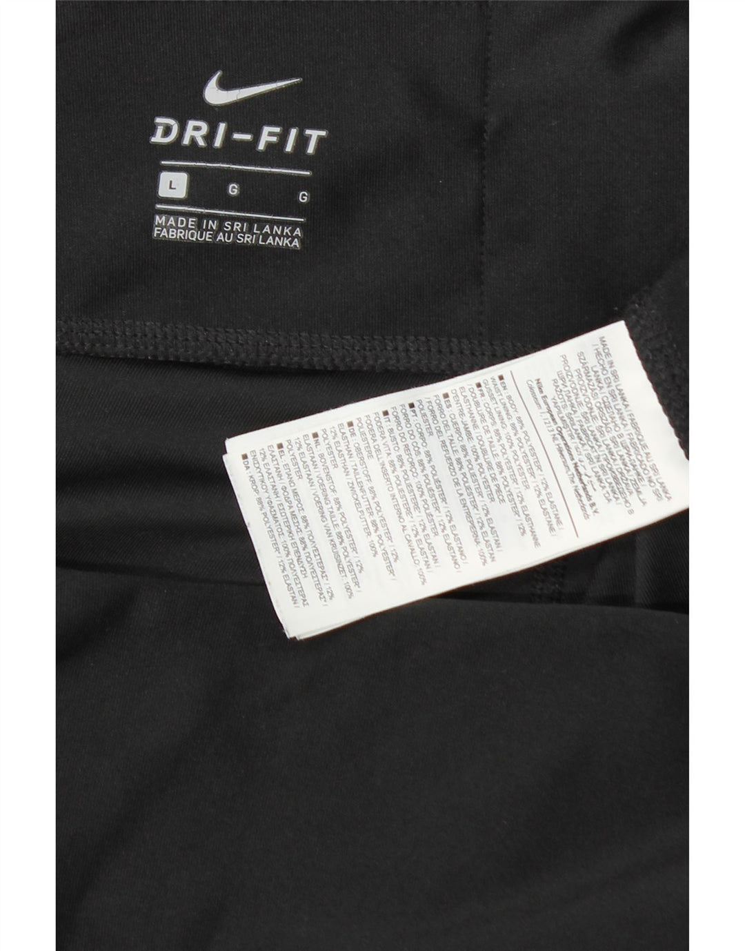 Damskie legginsy NIKE Dri Fit UK 14, duże, czarne, poliestrowe