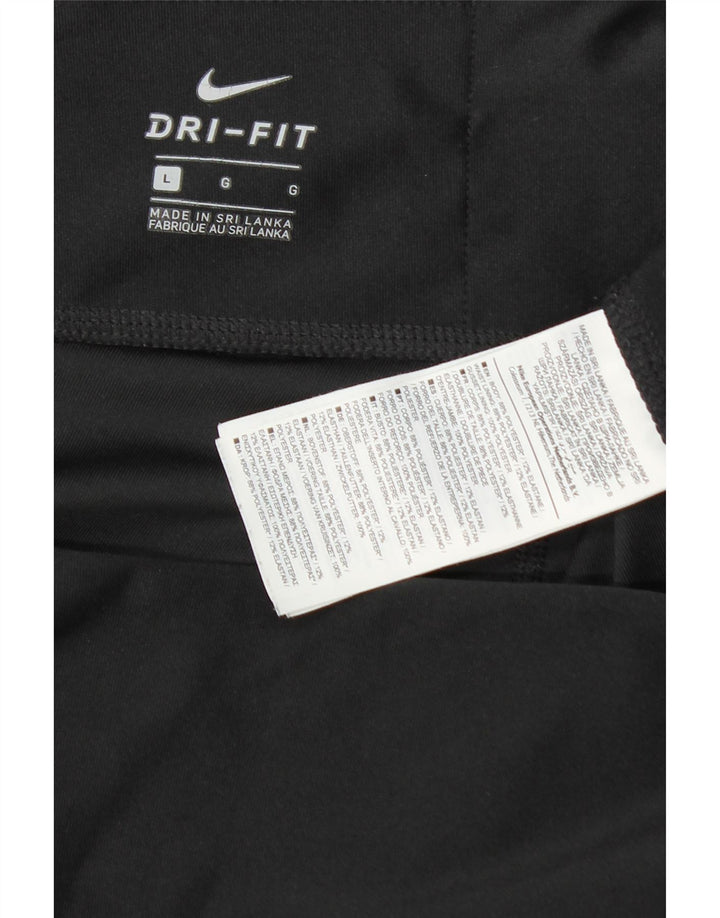 Damskie legginsy NIKE Dri Fit UK 14, duże, czarne, poliestrowe