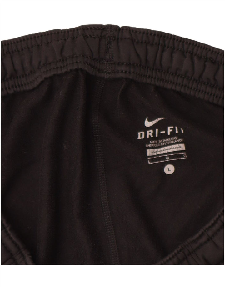 Męskie spodnie dresowe Nike Dri Fit, duże, czarne, poliestrowe