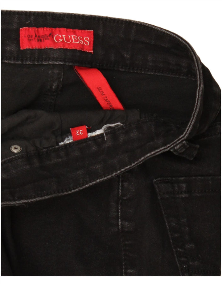 Damskie dżinsy Guess Slim Tapered W32 L27 Czarne