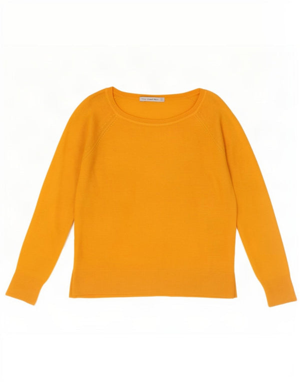 Damski sweter Zara Crop Oversize z dekoltem w łódkę UK 10 Small Orange