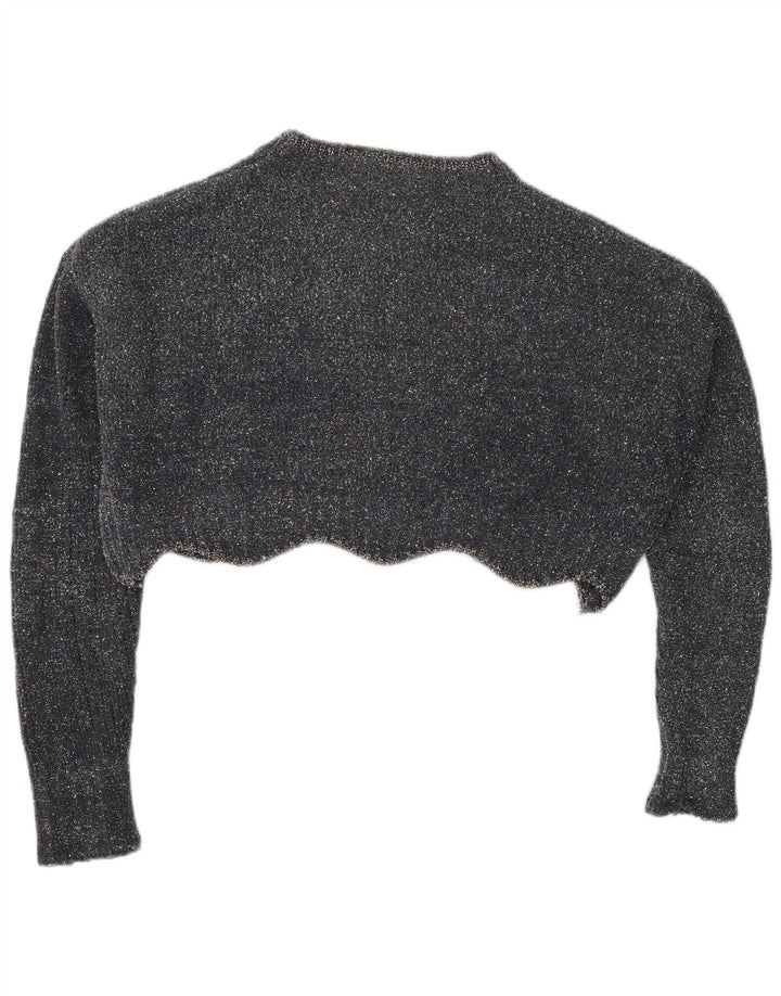 Damski sweter Zara Crop Oversize z okrągłym dekoltem UK 10 Small Grey