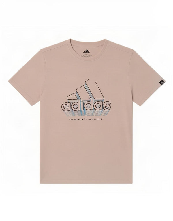 Męska koszulka z grafiką Adidas, duża, biała, bawełniana