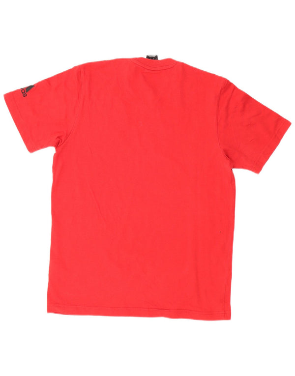 Adidas Męski T-shirt z grafiką AC Milan, mały, czerwony, bawełniany