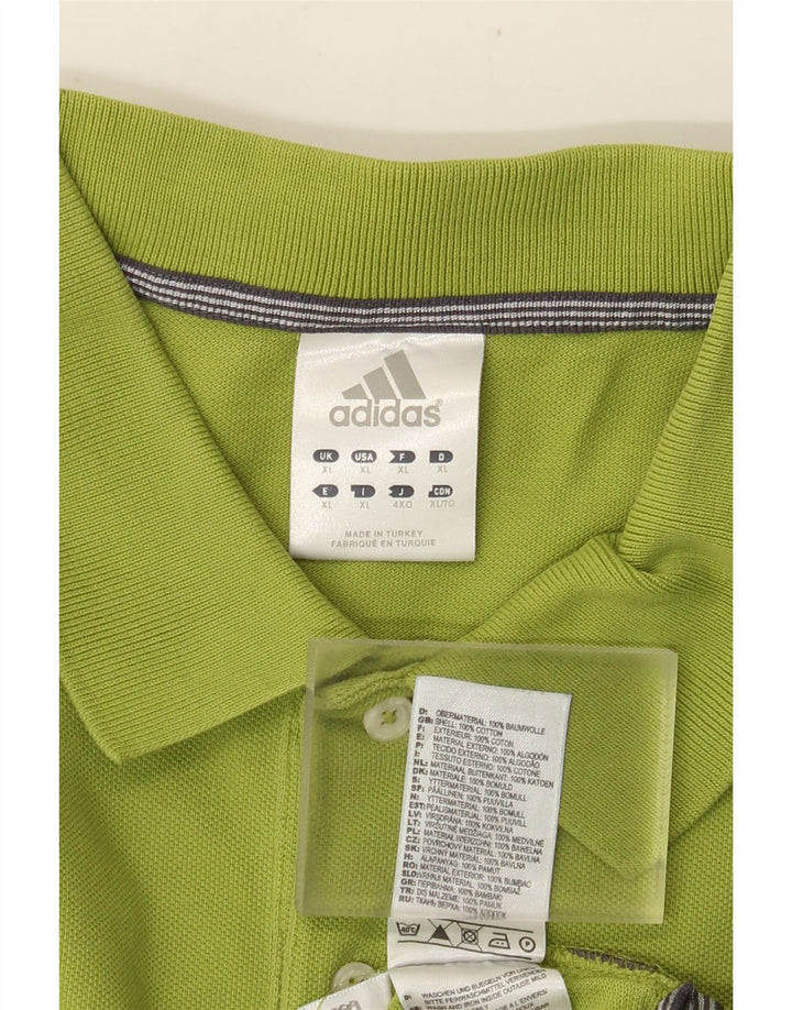 Męska koszulka polo Adidas XL, zielona bawełna