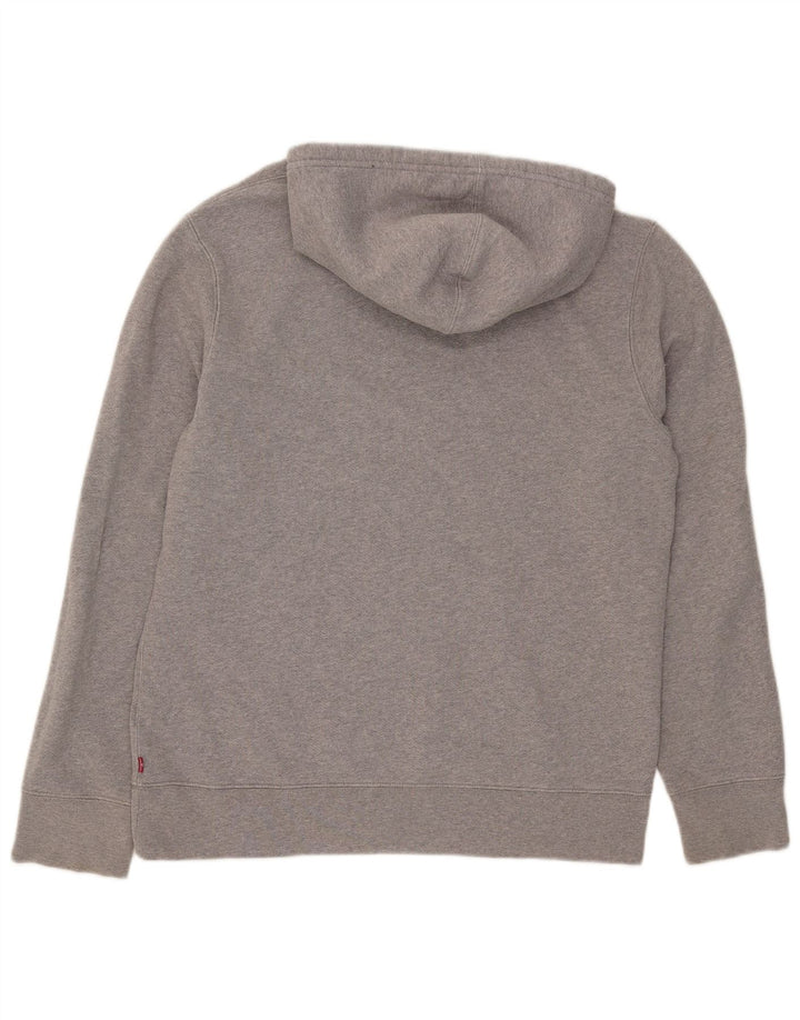 Męski sweter z kapturem z grafiką Levi's, duży, szary, bawełniany