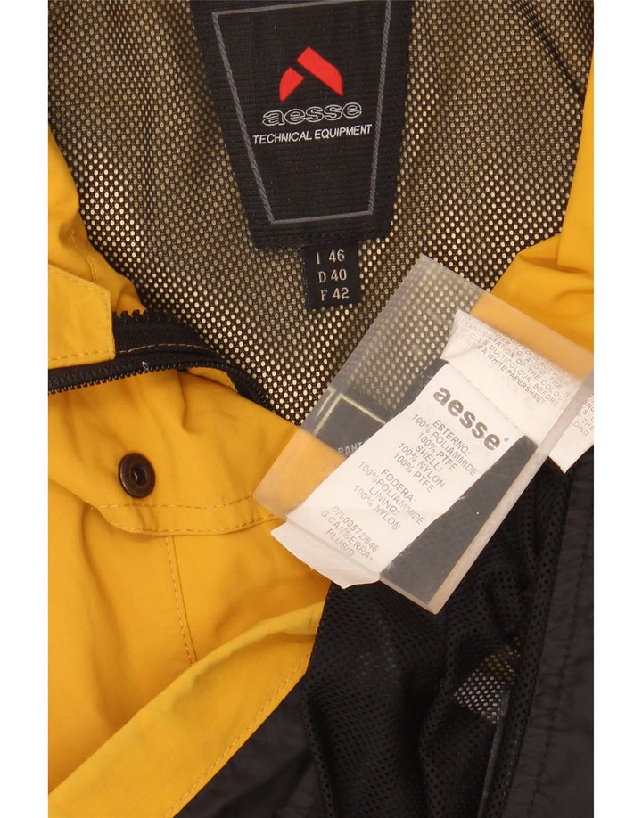 Damska kurtka przeciwdeszczowa oversize AESSE IT 46, duża, żółta nylonowa