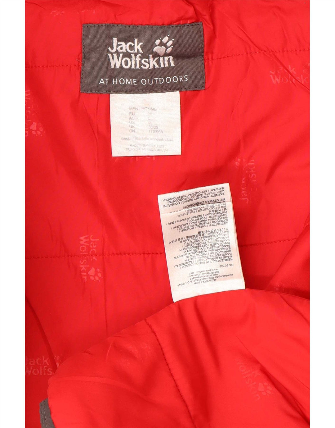 Męska kurtka wiatrówka z kapturem Jack Wolfskin UK 36/38 Średni szary poliester