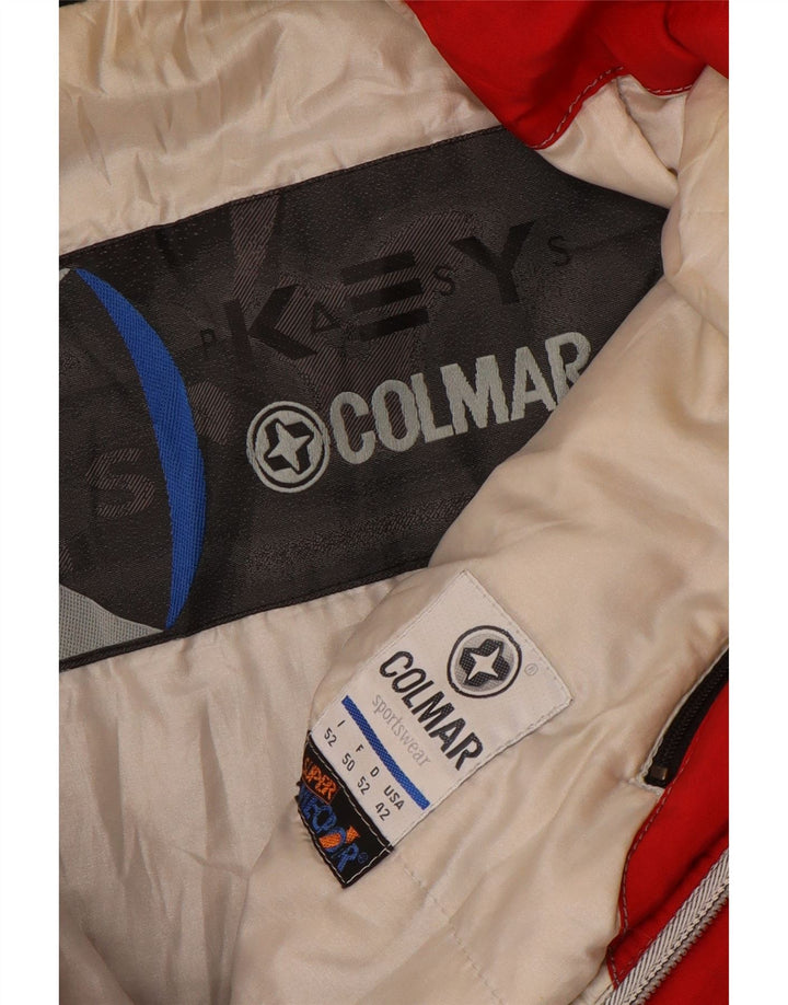 Męska kurtka narciarska Colmar Graphic EU 52, duża, czerwona, z blokami kolorów
