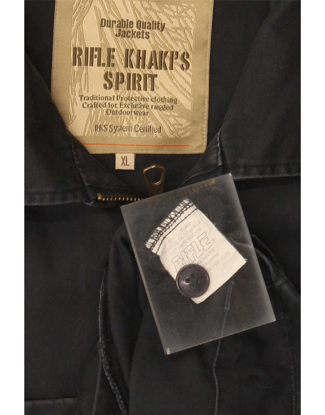 Męska kurtka bomber Rifle UK 42 XL, granatowa, bawełniana