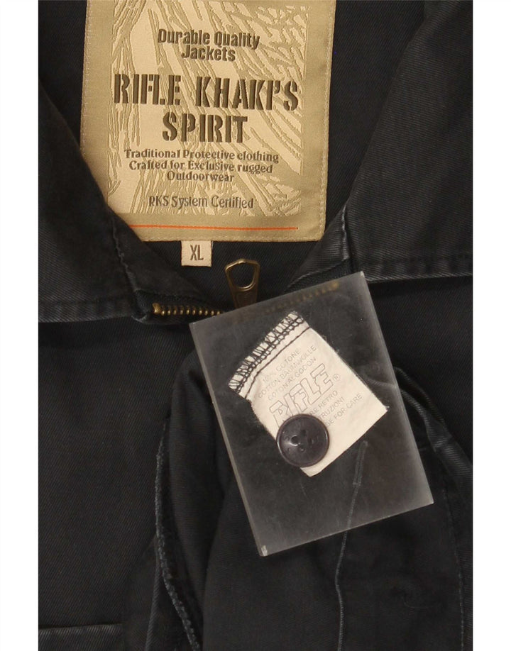 Męska kurtka bomber Rifle UK 42 XL, granatowa, bawełniana