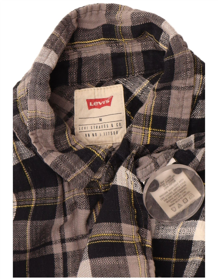 Męska koszula flanelowa Levi's, bawełniana w szarą kratę